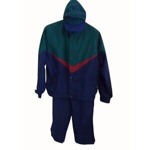 Tourney Gore-Tex Rain Suit & Ball Cap Waterproof Jacket Size L Pants Size M